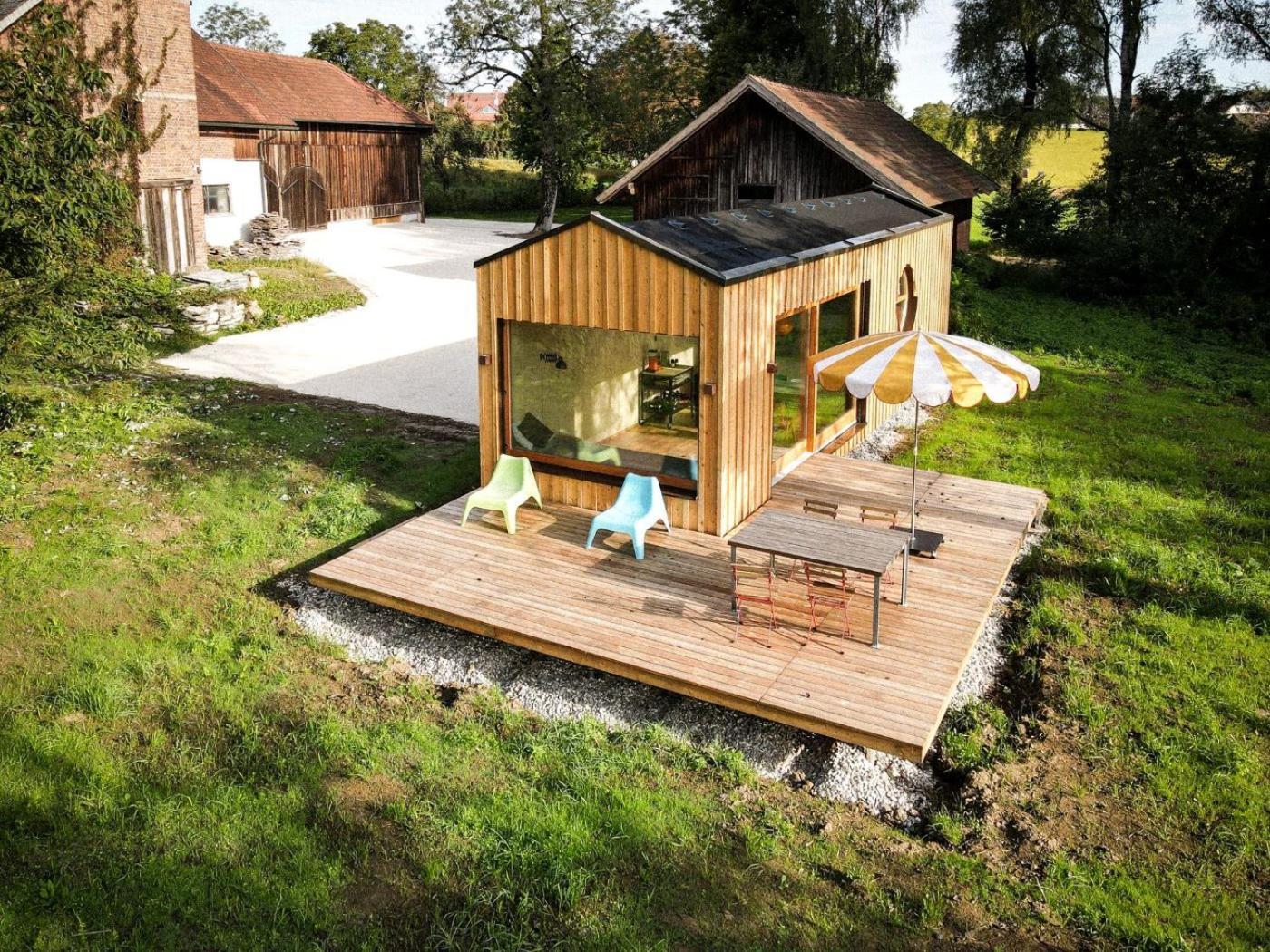 Villa Die Klingerei - Tiny House Wiese Seewalchen Exterior foto