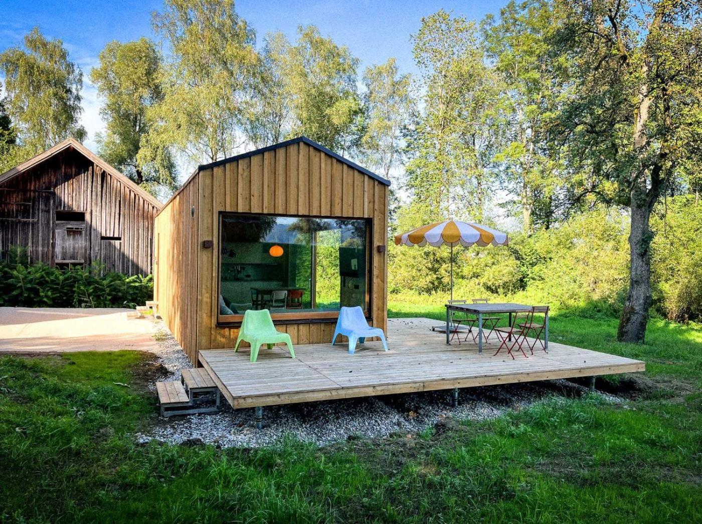 Villa Die Klingerei - Tiny House Wiese Seewalchen Exterior foto