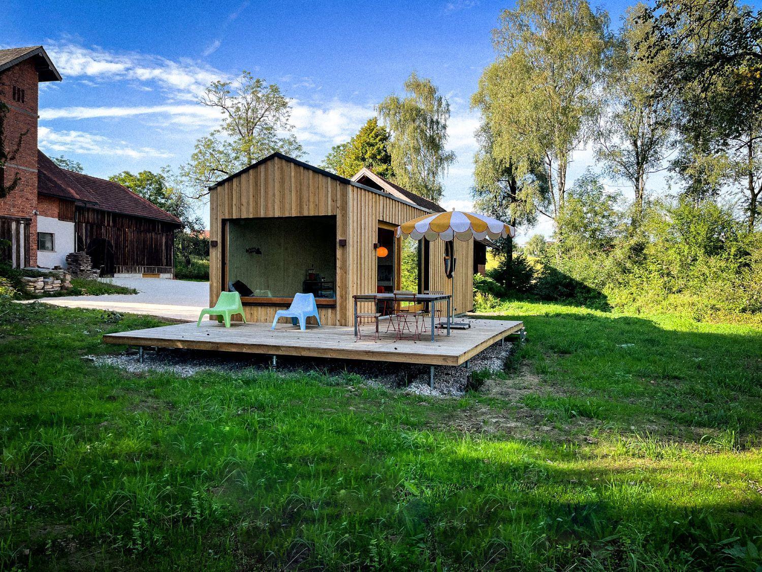 Villa Die Klingerei - Tiny House Wiese Seewalchen Exterior foto