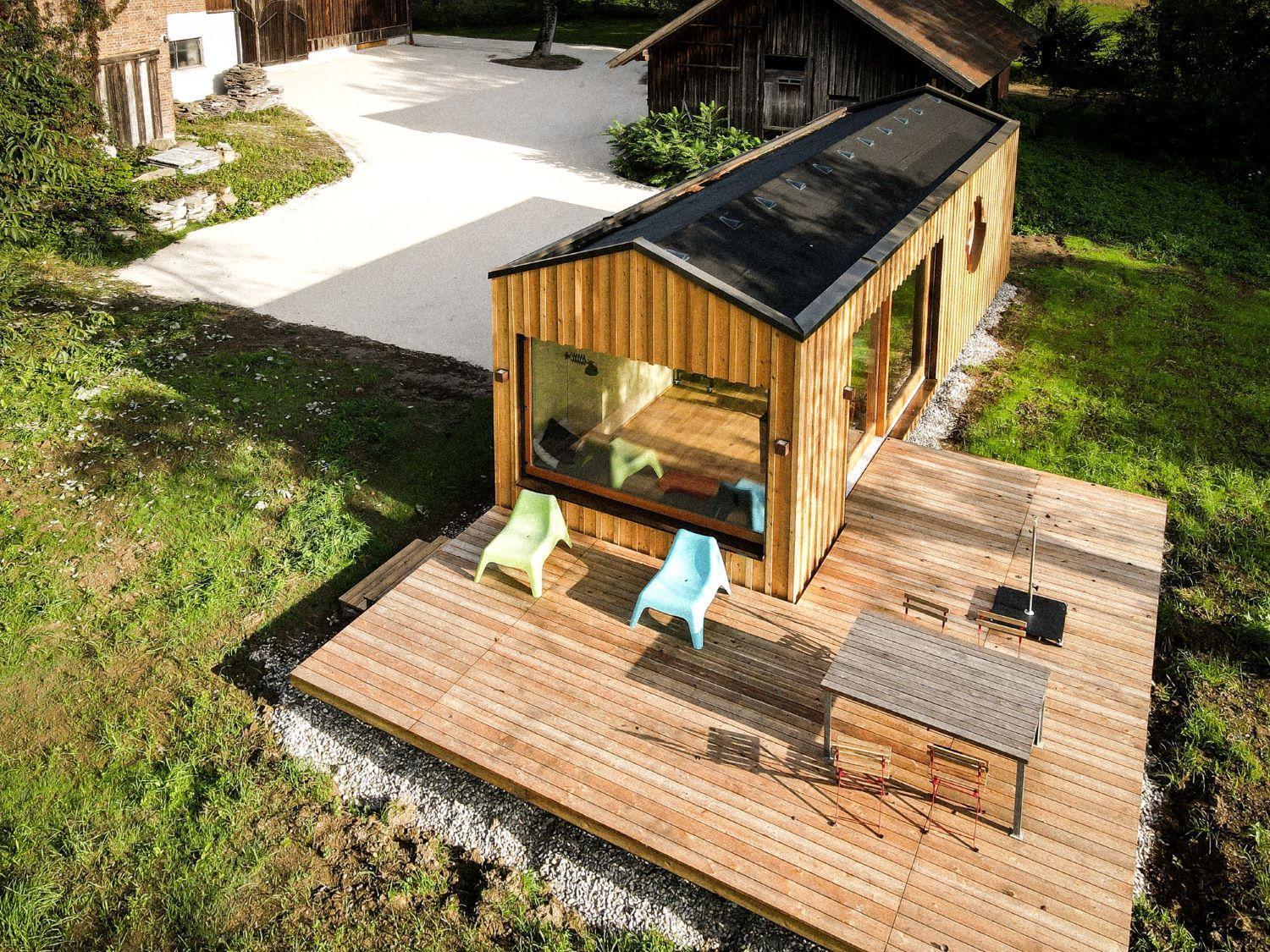 Villa Die Klingerei - Tiny House Wiese Seewalchen Exterior foto