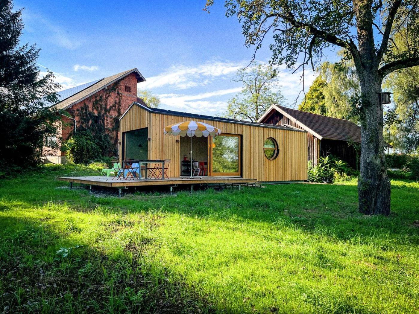 Villa Die Klingerei - Tiny House Wiese Seewalchen Exterior foto